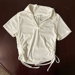 cute white collared top